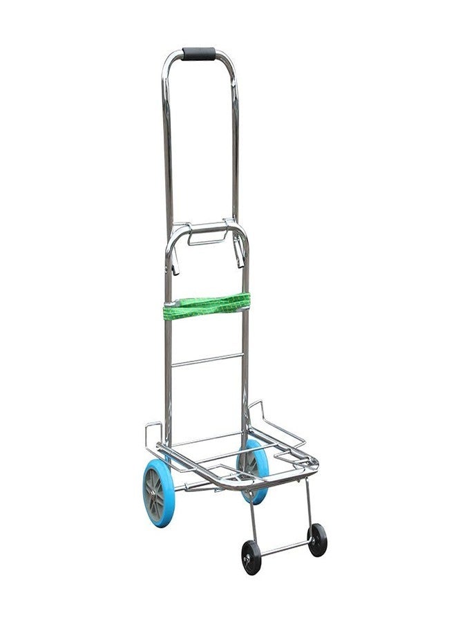 DHAVAL 4-Wheel Foldable Stainless Steel Luggage Cart Heavy-Duty Hand Truck Trolley, 200Kg Durable, Versatile, and Space-Saving for Travel, Shopping, Garden Use - Image 1